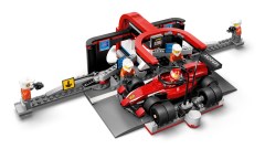 F1 pitstop en pitcrew met Ferrari auto LEGO-set afbeelding 6
