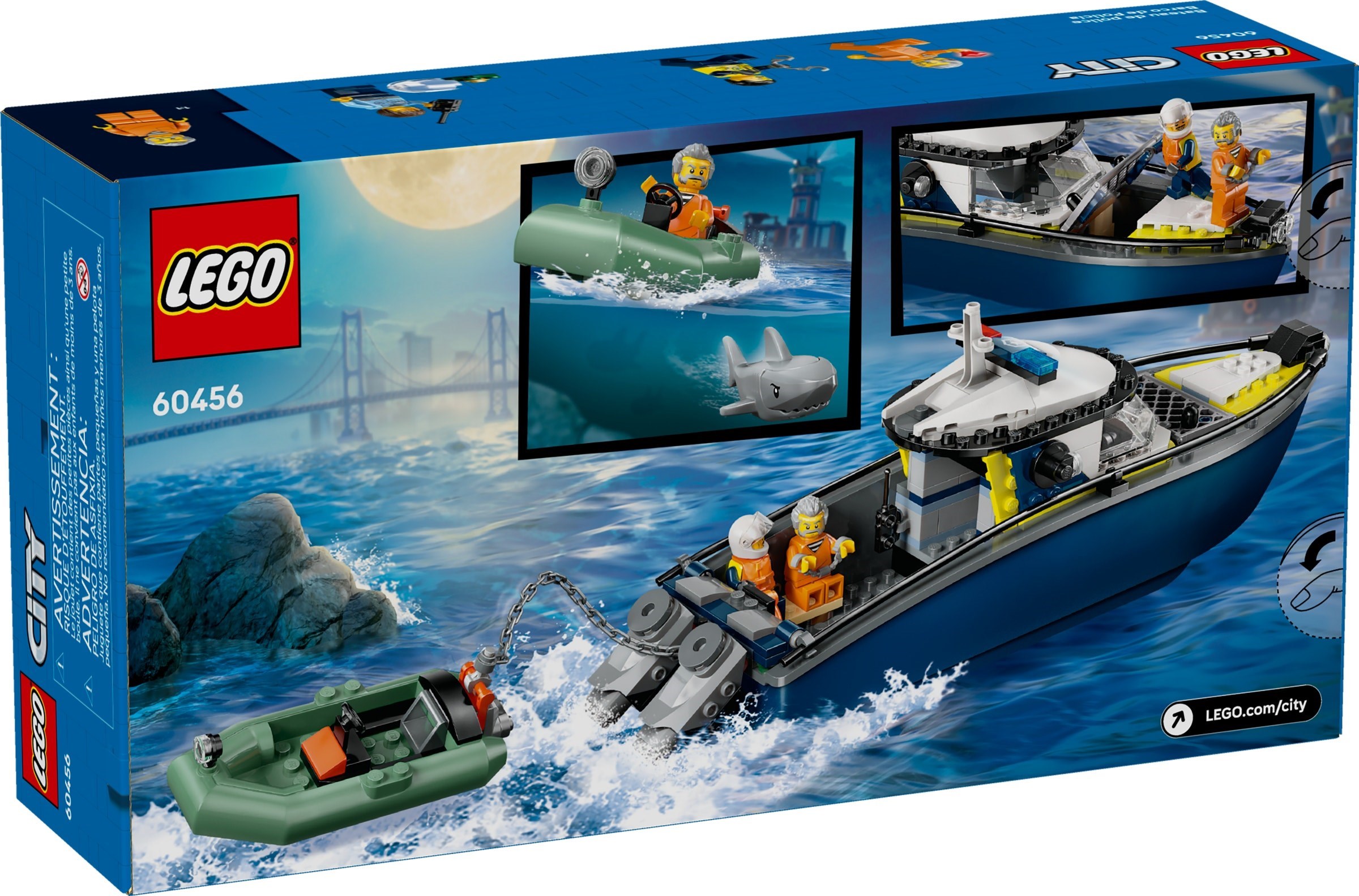 Achtervolging met politieboot LEGO-set afbeelding 2