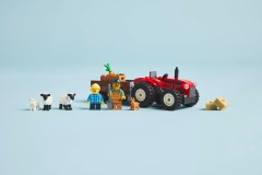 Red Farm Tractor with Trailer & Sheep, zdjęcie 6