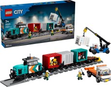 Containertrein met kraan en vrachtwagen LEGO-set afbeelding 4