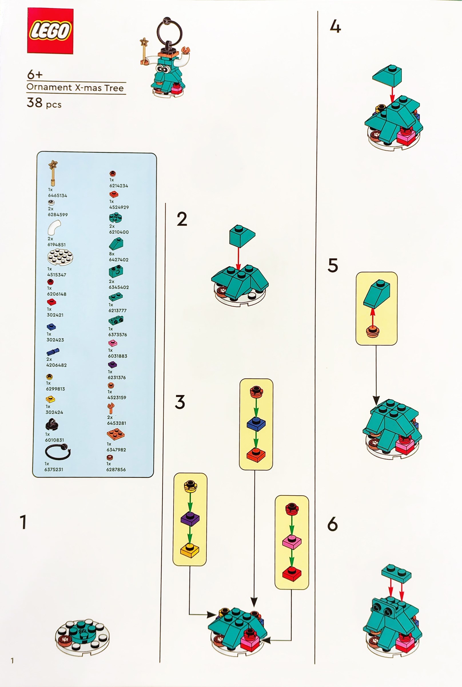 LEGO Ornament X-mas Tree set 6583588