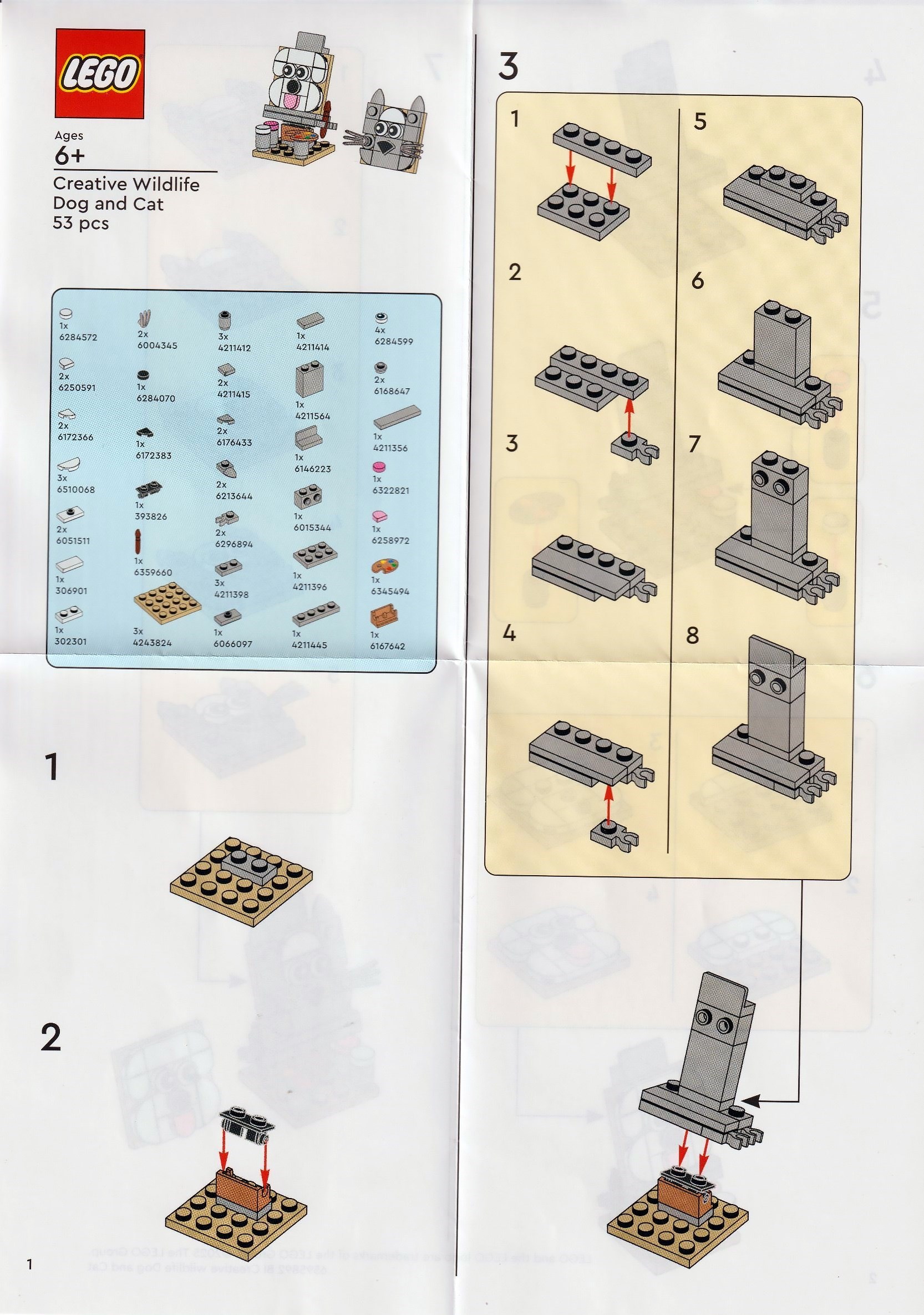 LEGO Creative Wildlife Dog and Cat set 6595892