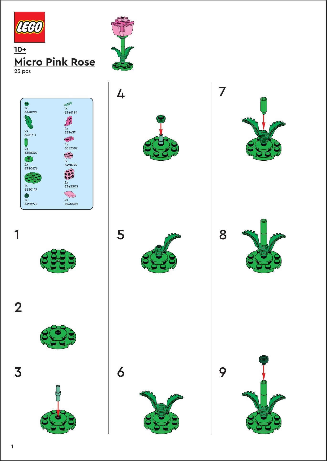 LEGO Micro Pink Rose set 6614220