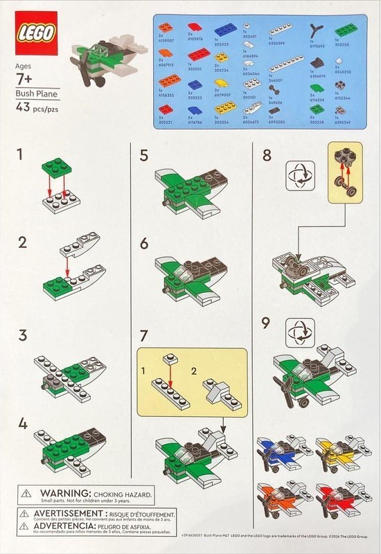 LEGO Bush Plane set 6626057