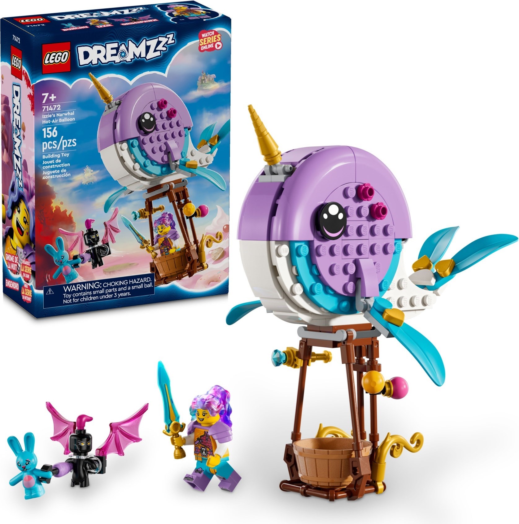 Izzie's Narwhal Hot-Air Balloon LEGO-set afbeelding 2