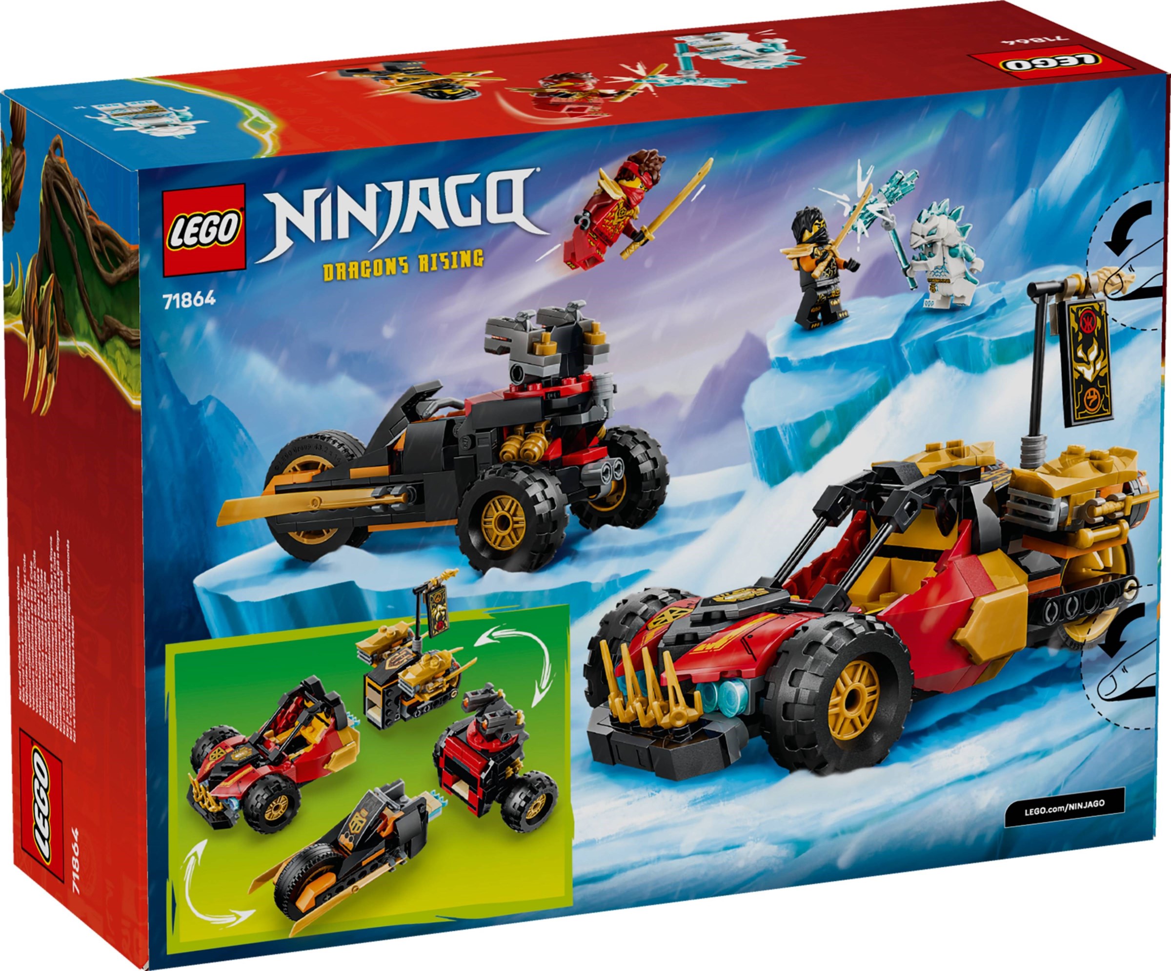 Kai en Cole's combivoertuigen LEGO-set afbeelding 2