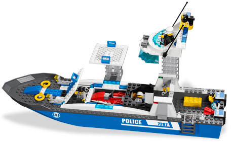 lego police boat 7287