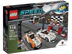 Конструктор LEGO (ЛЕГО) Speed Champions 75912 Финишная линия гонки Порше 911 GT Porsche 911 GT Finish Line
