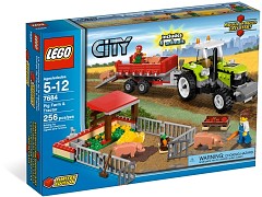 Конструктор LEGO (ЛЕГО) City 7684  Pig Farm & Tractor