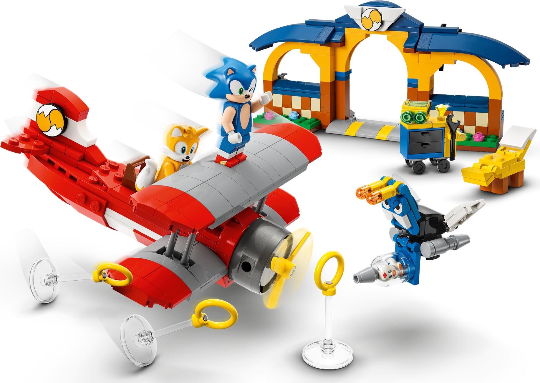Tails' Workshop and Tornado Plane