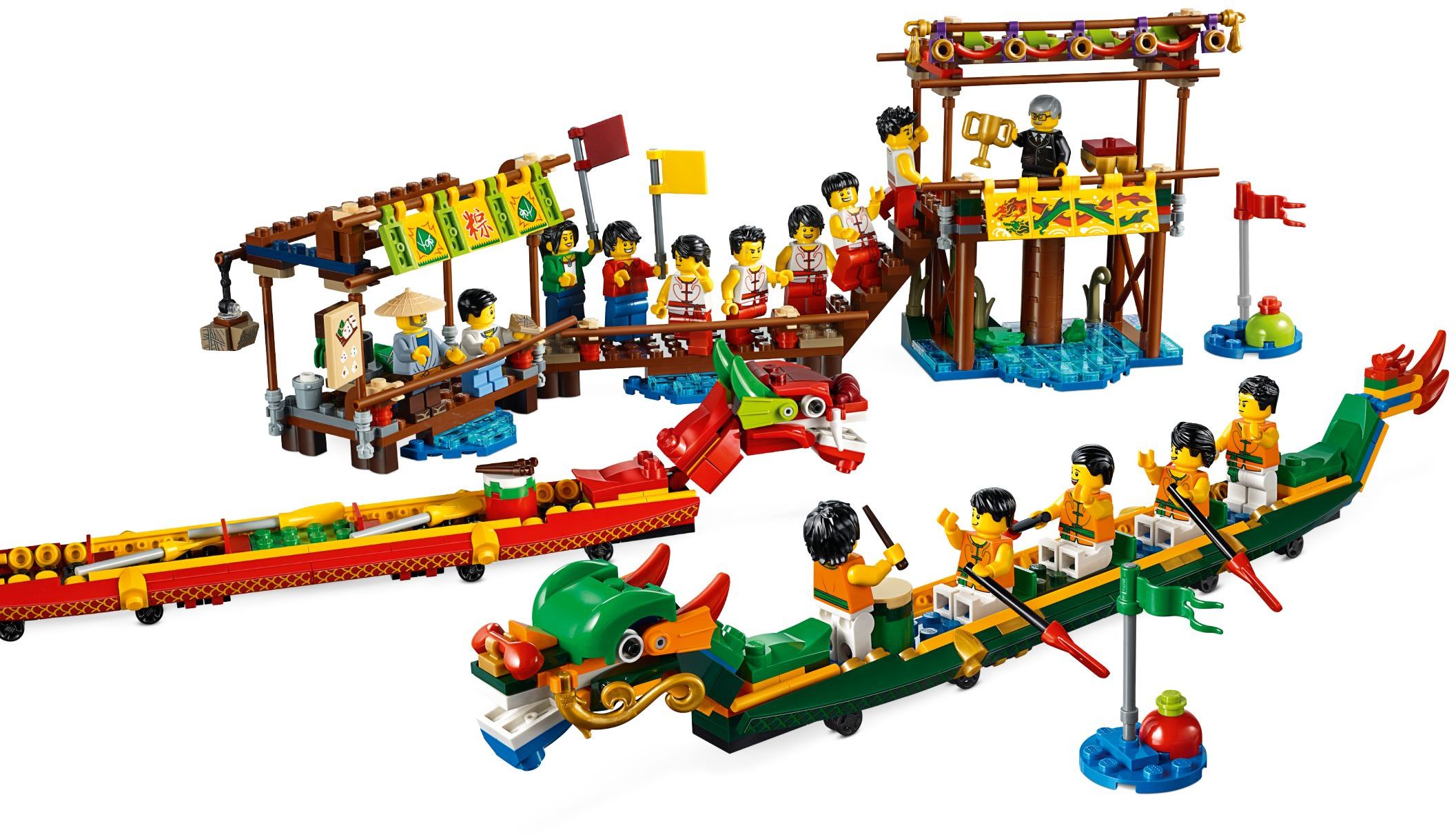 lego chinese dragon boat race