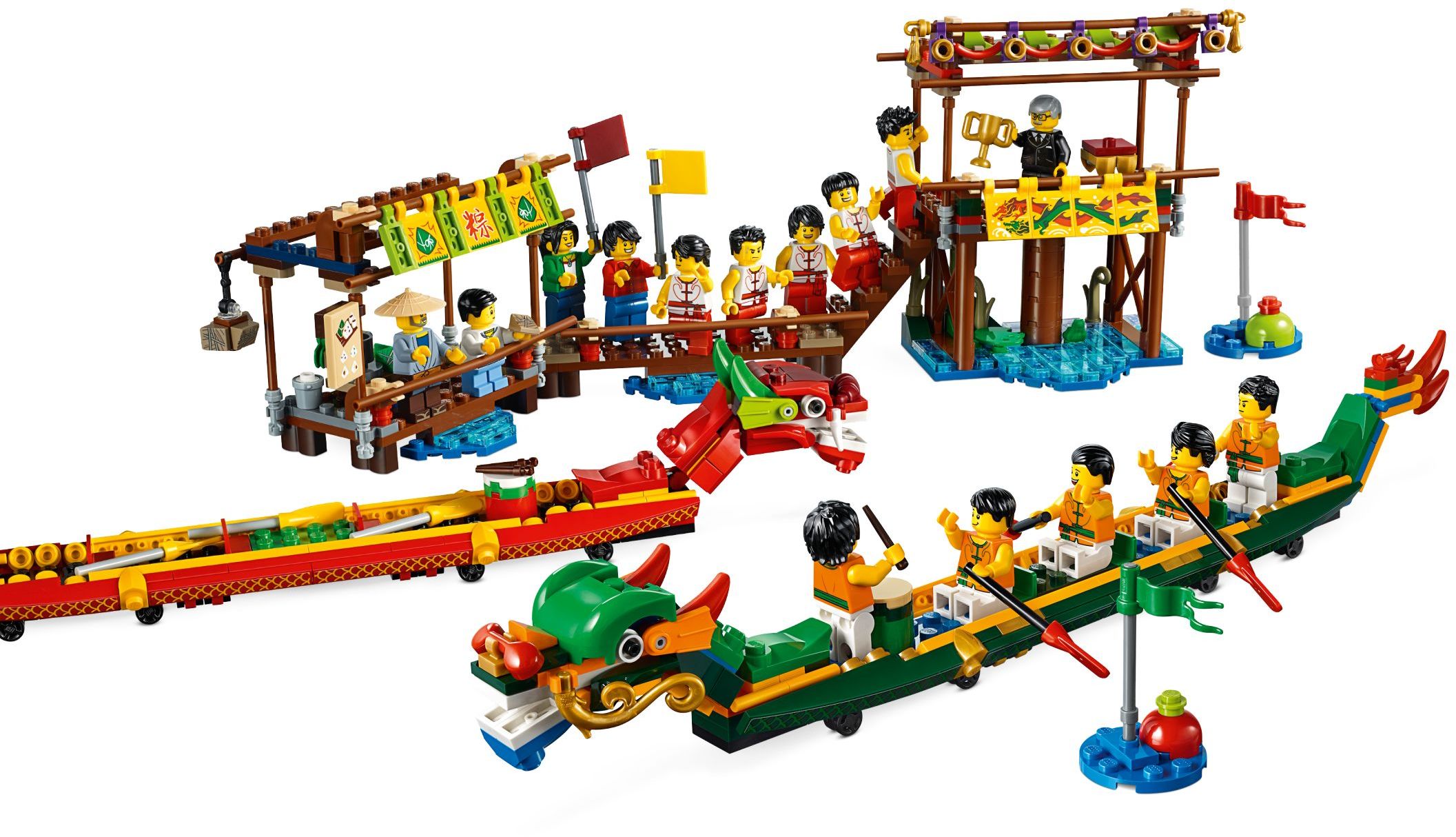 lego dragon boat race set