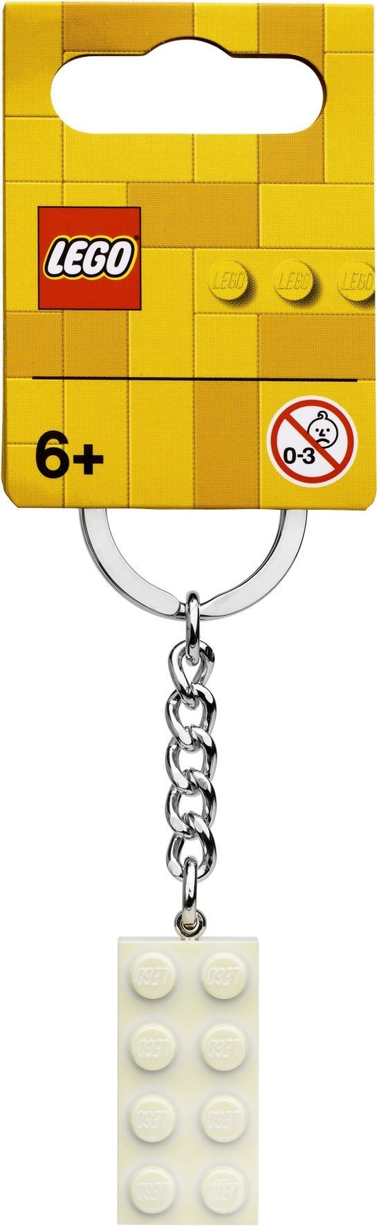 LEGO Pearl White Brick Key Chain set 854084