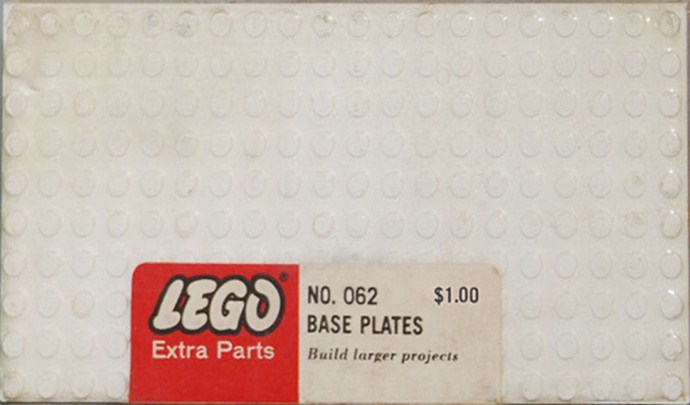 LEGO 062 5 - 10X20 base plates - White