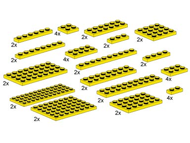 LEGO 10012 Assorted Yellow Plates