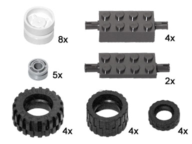 LEGO 10049 Large Wheels and Axles