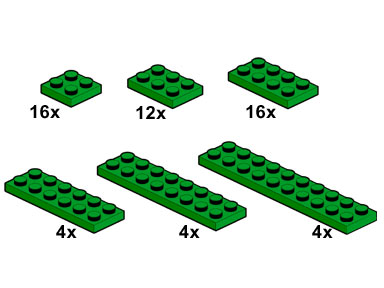 LEGO 10059 Dark Green Plates