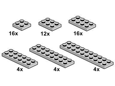 LEGO 10060 Grey Plates