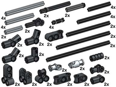 Technic lego best sale spare parts