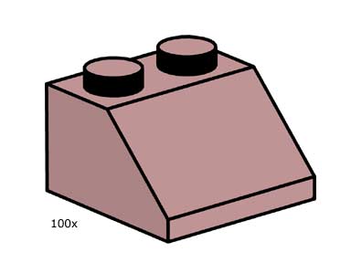 LEGO 10114 2 x 2 Sand Red Roof Tile