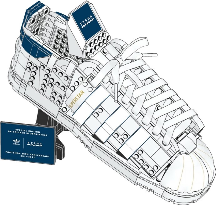 LEGO 10282-2 Adidas Originals Superstar X Footshop 'Blueprinting ...