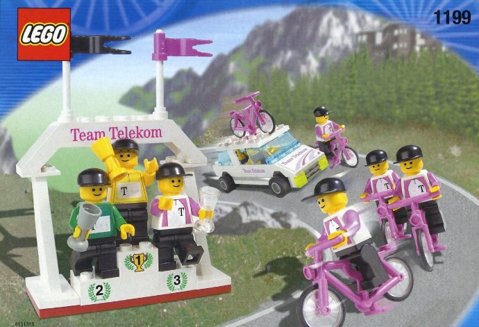 Telekom Race Cyclists and Winners' Podium