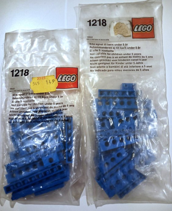 LEGO 1218 Girder Beams and Plates, Blue