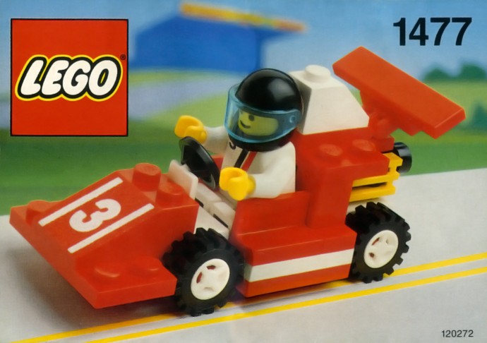 LEGO 1477 Red Race Car Number 3