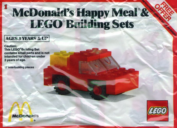 Vintage McDonald's Lego Happy Meal Toy Sealed 1986  Building Set   Free Shipping 