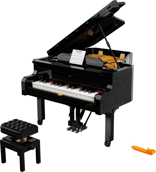 Custom LEGO Grand Piano and Billy Joel Minifigure The Piano Man As Shown 