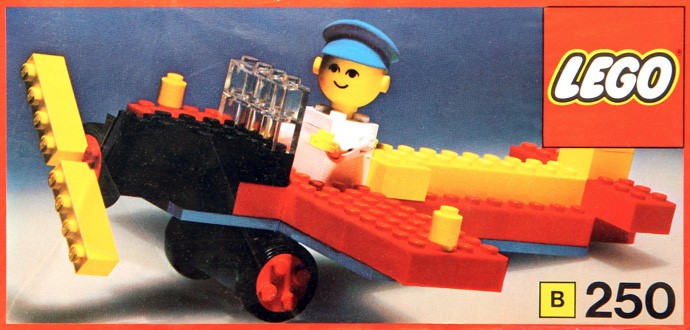 LEGO 250-3 Aeroplane and pilot