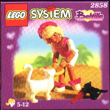 Lego Belville 2 Hunde 1x schwarz 1x grau 2 Knochen 6250 