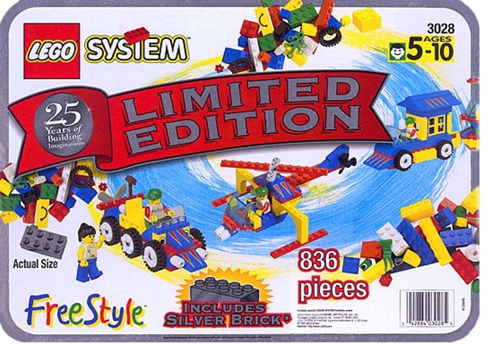 LEGO 3028 Limited Edition Silver Freestyle Tub