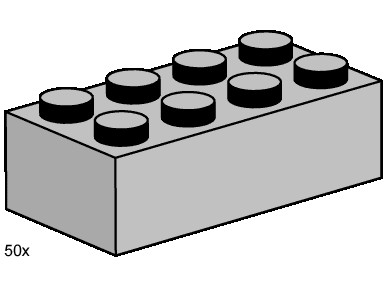 5 x Lego black profile bricks Parts & Pieces size 1x2 – 287726 