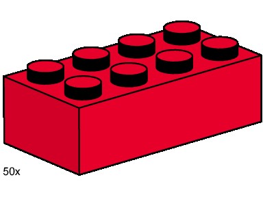 LEGO 3462 2x4 Red Bricks