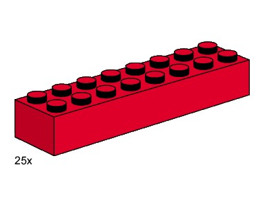 LEGO 3467 2x8 Red Bricks