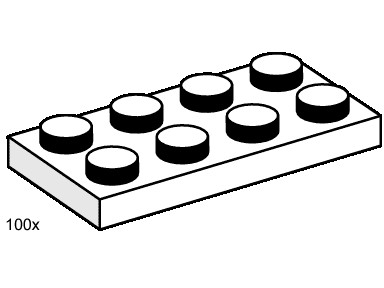 LEGO 3484 2x4 White Plates