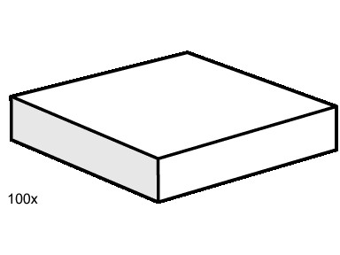 LEGO 3493 2x2 White Smooth Tiles