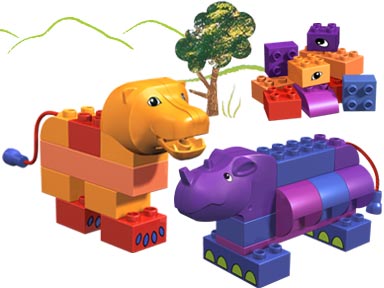 LEGO 3514 Rhino and Lion