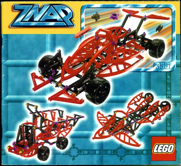 LEGO 3581 Formula Z Car in Storage Case