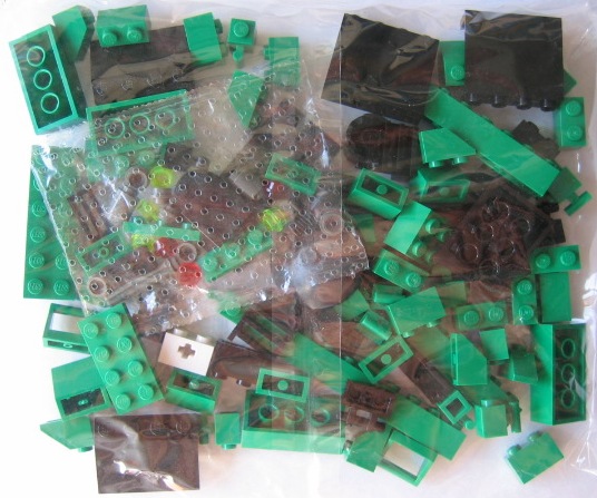LEGO 3744 Locomotive Green Bricks