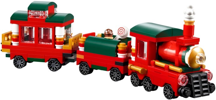 lego christmas train polybag