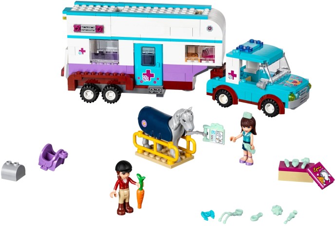 2018 NEW Friends Series Horse Vet Trailer Touring Car Compatible Lego's 41125 