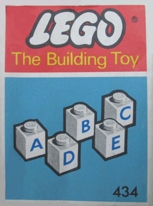 LEGO 434 50 lettered bricks (The Building Toy)