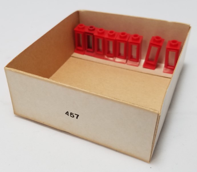 LEGO 457 1 x 1 x 2 Window, Red or White