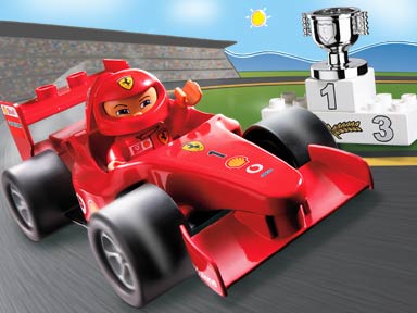 LEGO 2 x Figur Racers Ferrari Vodafone  rac024 rac025  8654 8144 8185 8375 8672 