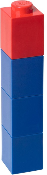 LEGO 5004896 Square Drinking Bottle – Blue with Red Lid
