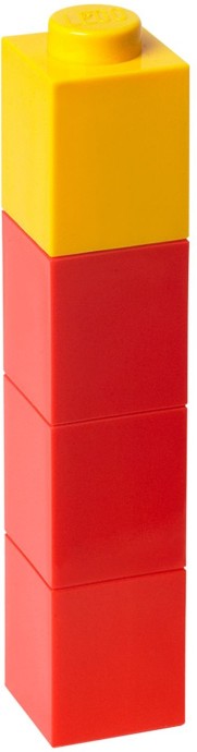 LEGO 5004897 Square Drinking Bottle – Red with Yellow Lid