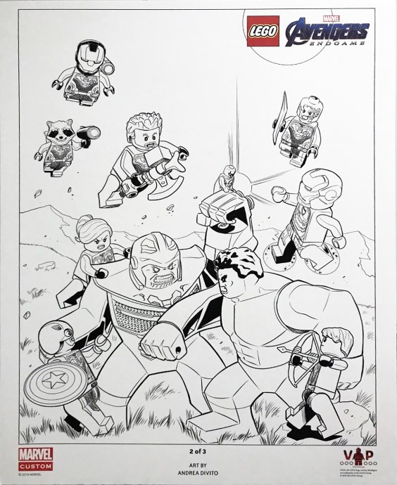 LEGO 5005882 Avengers: Endgame Black & White Art Print