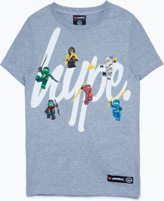 LEGO 5006235 HYPE X LEGO NINJAGO Gray Squad Script Adults T Shirt Brickset